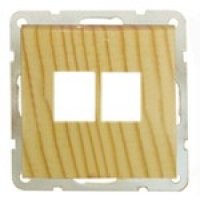 Фотография товара 'Ecoplast Накладка с суппортом розетки компьютерной и телефонной на 2 входа БЕЗ разъема LK60 866225-0'