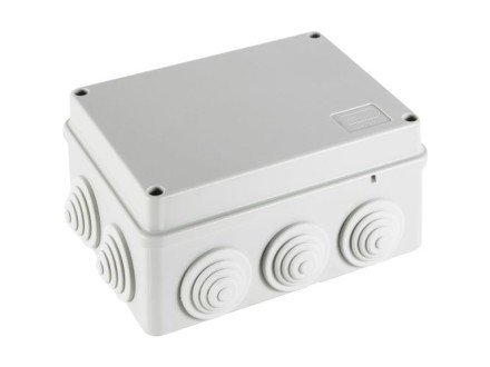 Фотография товара 'Ecoplast JBS150 Коробка распределительная открытой проводки, 150х110х70мм 10 вых., IP55, 44009W-1'