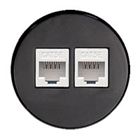 Фотография товара 'Ecoplast Розетка компьютерная 2хRJ-45 категория 5е с накладкой Vintage 886208-1'