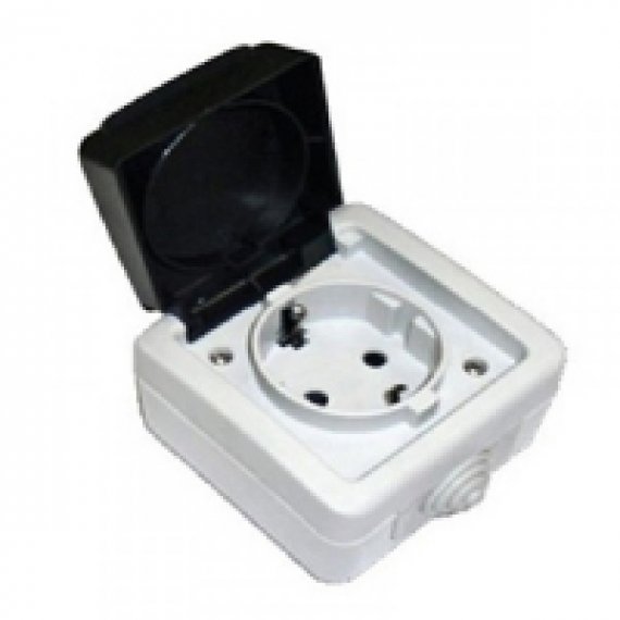 Фотография товара 'Ecoplast EF600G Розетка одинарная с заземляющими контактами, 16A 80007'