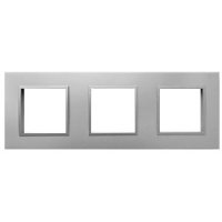 Фотография товара 'Ecoplast Рамка 3-постовая из натурального анодированного алюминия LK45 854323'