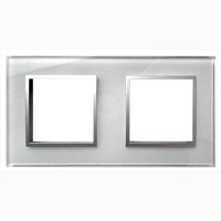 Фотография товара 'Ecoplast Рамка 2-постовая из натурального светлого стекла LK45 854211'