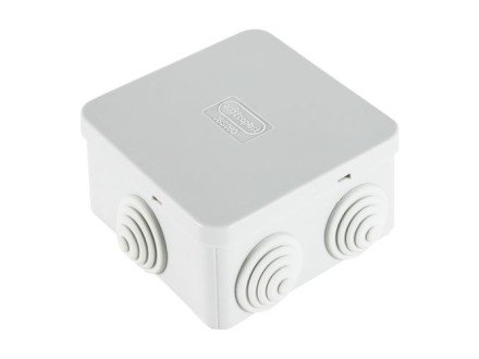 Фотография товара 'Ecoplast JBS080 Коробка распределительная о/п, 85х85х50мм 6 вых., IP44, 44066W-1'