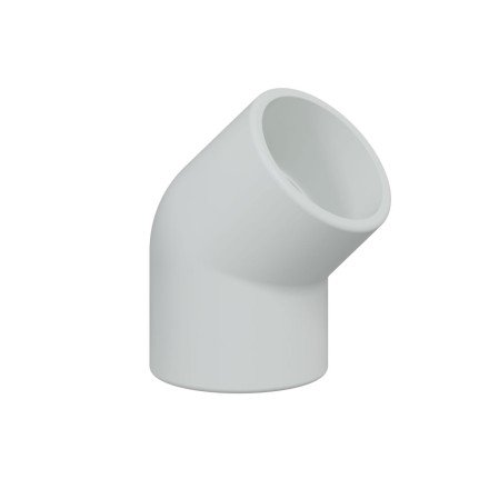 Фотография товара 'Ecoplast Поворот 45гр., для аспирационной системы D25мм, АБС, 49225-10W'