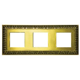 Фотография товара 'Ecoplast Рамка 3-постовая декоративная металлическая в комплекте с суппортами, LK45 854320-1'