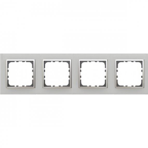 Фотография товара 'Ecoplast Рамка 4-постовая из натурального анодированного алюминия LK80 864423'