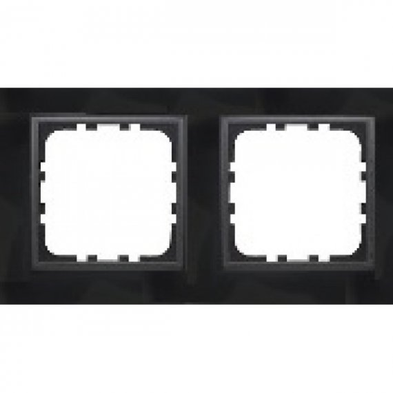 Фотография товара 'Ecoplast Рамка 2-постовая из натурального темного стекла LK80 864210'