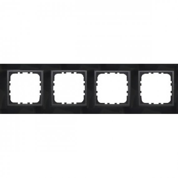 Фотография товара 'Ecoplast Рамка 4-постовая из натурального темного стекла LK80 864410'