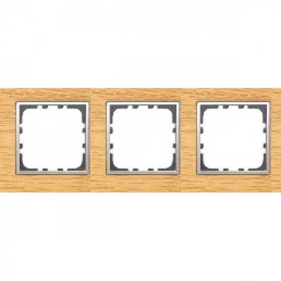 Фотография товара 'Ecoplast Рамка 3-постовая из натурального светлого дерева LK80 864355'
