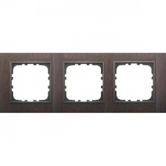 Фотография товара 'Ecoplast Рамка 3-постовая из натурального темного дерева LK80 864345'