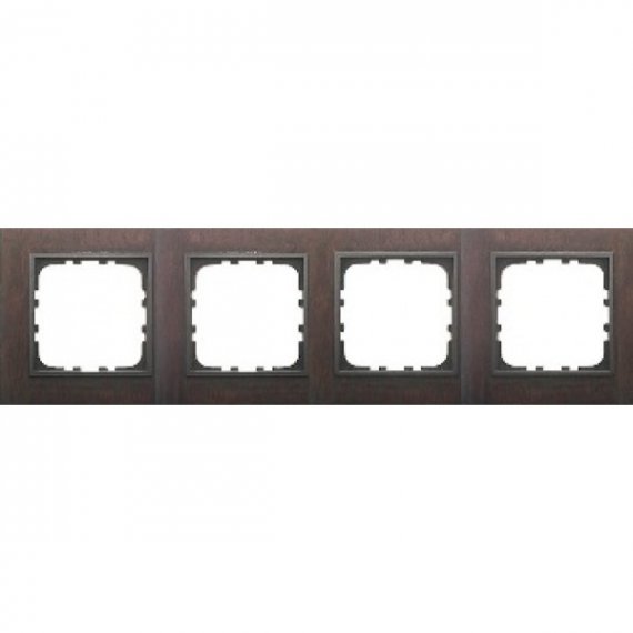 Фотография товара 'Ecoplast Рамка 4-постовая из натурального темного дерева LK80 864445'