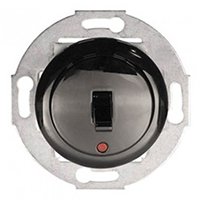 Фотография товара 'Ecoplast Переключатель 1-рычажковый, на 2 направления, с индикатором (схема 6L) 10 A, 250 B Vintage 880908-1'