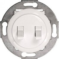 Фотография товара 'Ecoplast Переключатель 2-рычажковый, c двух мест (схема 6+6) 10 A, 250 B Vintage 882404-1'