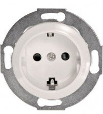 Фотография товара 'Ecoplast Розетка с заземляющими контактами, со шторками Vintage 883204-1'