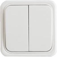 Фотография товара 'Ecoplast Выключатель двухклавишный открытой установки, схема 5, 811104'