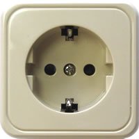 Фотография товара 'Ecoplast Розетка открытой установки с заземляющими контактами и защитными шторками 813201'