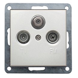 Фотография товара 'Ecoplast Накладка розетки TV+FM+SAT 2(3) (белый) LK80 845204-1'