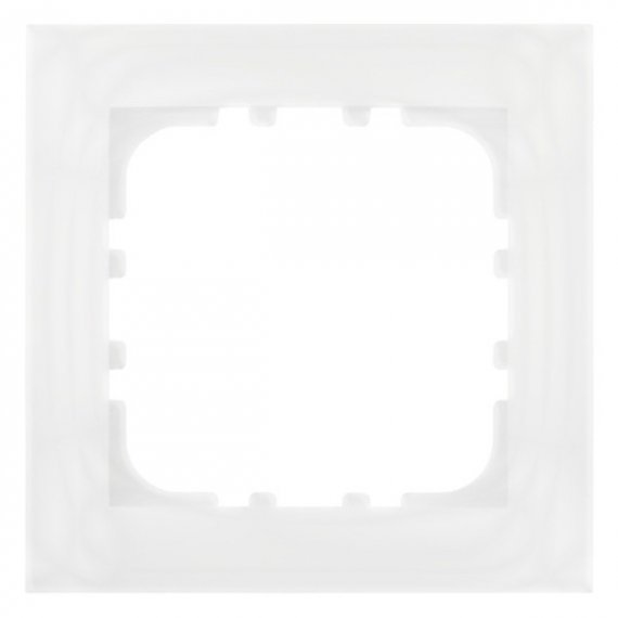 Фотография товара 'Ecoplast Рамка 1-постовая, натуральное стекло (белый) LK80 844113-1'