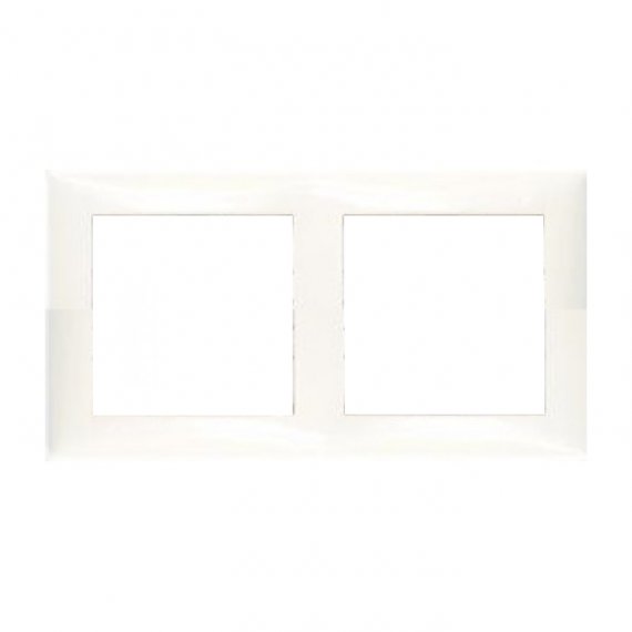 Фотография товара 'Ecoplast Рамка 2-постовая, натуральное стекло (белый) LK80 844213-1'