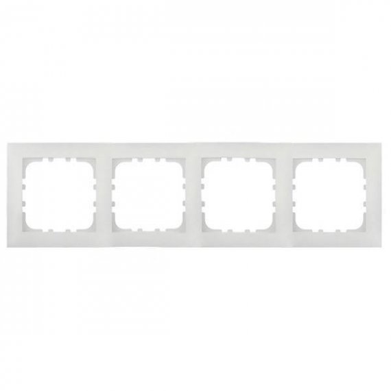 Фотография товара 'Ecoplast Рамка 4-постовая, натуральное стекло (белый) LK80 844413-1'