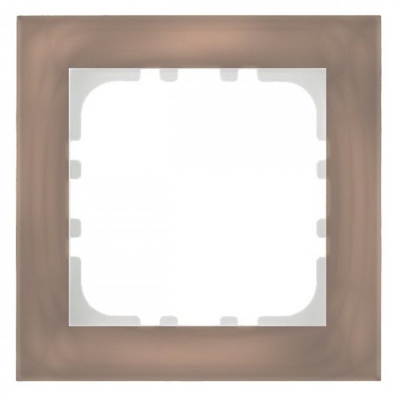 Фотография товара 'Ecoplast Рамка 1-постовая, натуральное стекло (кремовый) LK80 844117-1'