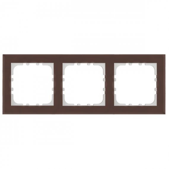 Фотография товара 'Ecoplast Рамка 3-постовая, натуральное стекло (серо-коричневый) LK80 844319-1'