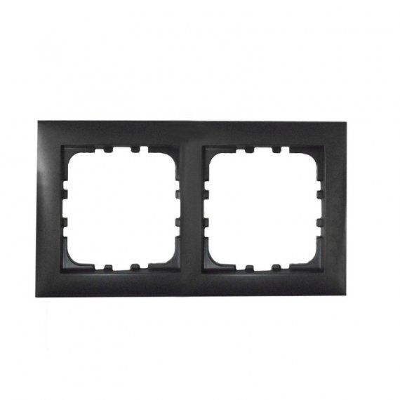 Фотография товара 'Ecoplast Рамка 2-постовая (черный бархат) LK80 844208-1'