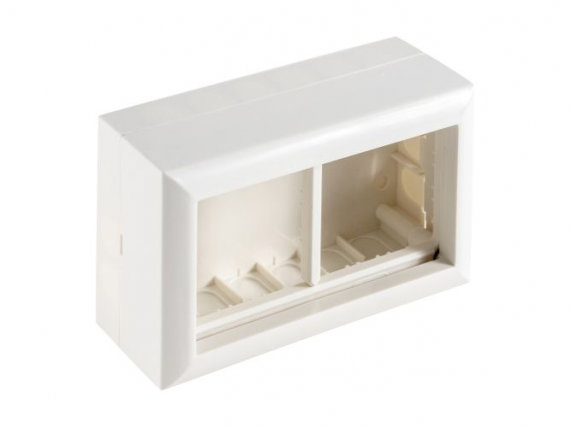 Фотография товара 'Ecoplast SM45/4 Коробка для открытой проводки на 4 модуля для механизмов 45х45мм 72944-1'