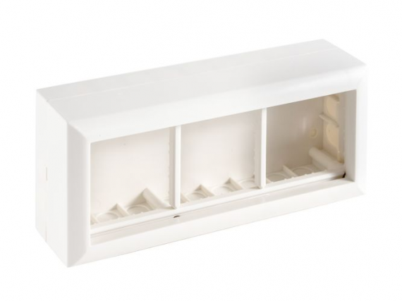 Фотография товара 'Ecoplast SM45/6 Коробка для открытой проводки на 6 модулей для механизмов 45х45мм 72946-1'