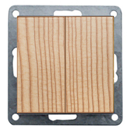 Фотография товара 'Ecoplast Выключатель 2-клавишный (схема 5) 16 A, 250 B 861125-1'