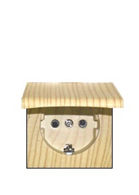 Фотография товара 'Ecoplast Розетка с заземляющим контактом, шторками и крышкой 863425-1'