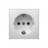 Фотография товара 'Ecoplast Розетка с заземляющим контактом, со шторками глянцевая поверхность (белый) LK45, 851104-1'