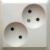 Фотография товара 'Ecoplast Розетка двойная без замыкающих контактов, со шторками, LK60 863604'
