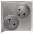 Фотография товара 'Ecoplast Розетка двойная без замыкающих контактов, со шторками, LK60 863603'