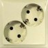 Фотография товара 'Ecoplast Розетка двойная с заземляющими контактами, со шторками, LK60 863501'