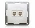 Фотография товара 'Ecoplast Розетка компьютерная 2хRJ-45 категория 6 с накладкой, Vintage 886404-1'