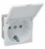 Фотография товара 'Ecoplast Розетка с заземляющими контактами, шторками и крышкой LK45 851501'