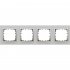 Фотография товара 'Ecoplast Рамка 4-постовая из натурального анодированного алюминия LK80 864423'