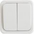 Фотография товара 'Ecoplast Выключатель двухклавишный открытой установки, схема 5, 811104'
