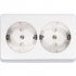Фотография товара 'Ecoplast Розетка двойная открытой установки с заземляющими контактами и защитными шторками 813504'