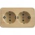 Фотография товара 'Ecoplast Розетка двойная открытой установки с заземляющими контактами и защитными шторками 813525'
