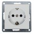Фотография товара 'Ecoplast Розетка с заземляющим контактом, без шторок (серебристый металлик) LK80 843103-1'