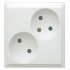Фотография товара 'Ecoplast Розетка двойная без заземляющего контакта, со шторками (белый) LK80 843604-1'