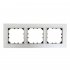 Фотография товара 'Ecoplast Рамка 3-постовая, натуральное стекло (белый) LK80 844313-1'