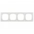 Фотография товара 'Ecoplast Рамка 4-постовая, натуральное стекло (белый) LK80 844413-1'