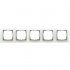 Фотография товара 'Ecoplast Рамка 5-постовая, натуральное стекло (белый) LK80 844513-1'