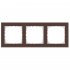 Фотография товара 'Ecoplast Рамка 3-постовая, натуральное стекло (серо-коричневый) LK80 844319-1'