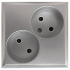 Фотография товара 'Ecoplast Розетка двойная без заземляющего контакта, со шторками 863603-1'
