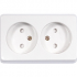 Фотография товара 'Ecoplast Розетка двойная без заземляющего контакта (шторки) 103004'