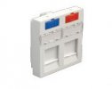 Ecoplast Модуль адаптер розетки информационной, 45x45, RJ, 2 входа 87002